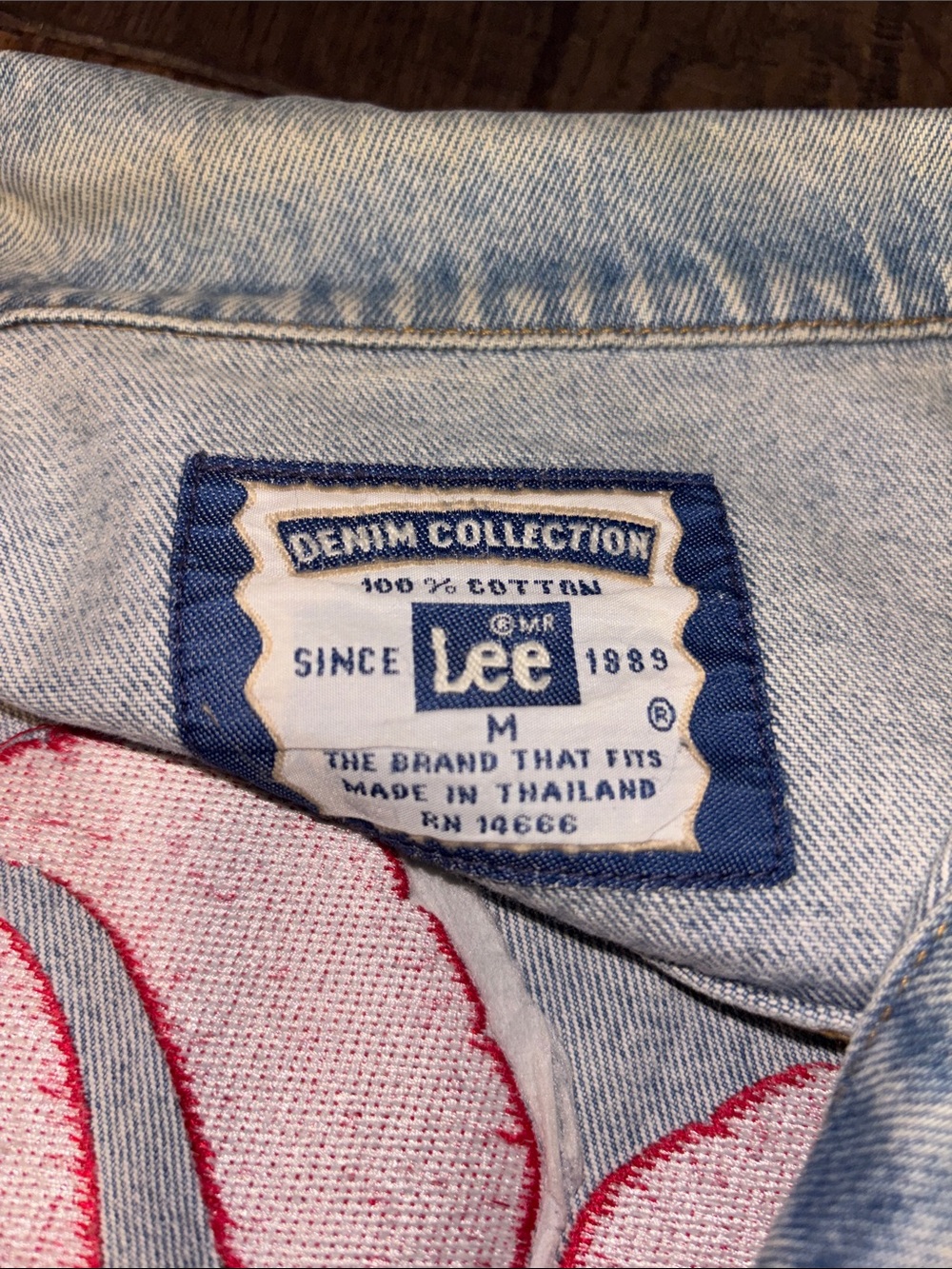 Lee Light Blue Denim Jacket with Red Embroidery - Picture 5 of 5